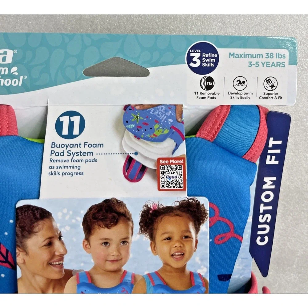 Aqua Swim‎ School Progressive Swim Trainer w/ Adjustable Strap 3-5 Years Level 3
